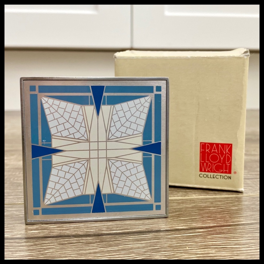 Frank Lloyd Wright Travel / Desk Clock by Bulova